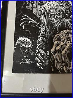 Vintage Stephen Bissette Signed Zombie Poster Comic Book Horror Artist 1988