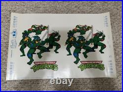 Vintage Teenage Mutant Ninja Turtles Set of 4 Fan Club Book Covers/Posters TMNT