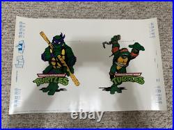 Vintage Teenage Mutant Ninja Turtles Set of 4 Fan Club Book Covers/Posters TMNT
