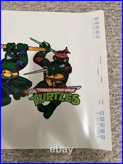 Vintage Teenage Mutant Ninja Turtles Set of 4 Fan Club Book Covers/Posters TMNT