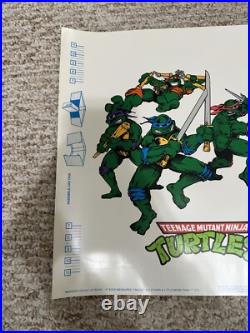 Vintage Teenage Mutant Ninja Turtles Set of 4 Fan Club Book Covers/Posters TMNT
