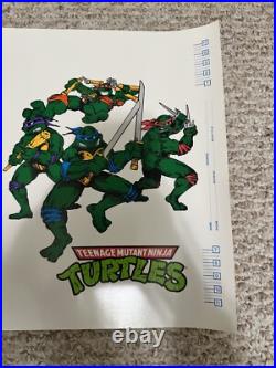 Vintage Teenage Mutant Ninja Turtles Set of 4 Fan Club Book Covers/Posters TMNT