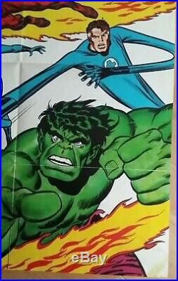 Vintage The Mighty World Of Marvel Uk Ultra Rare Promotional Poster #1 1972