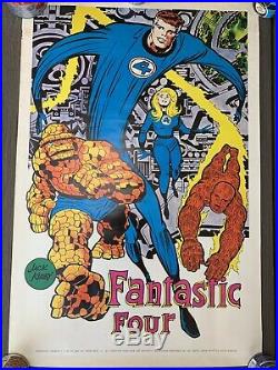 Vtg 1970 Marvelmania FANTASTIC FOUR Poster JACK KIRBY Original Marvel