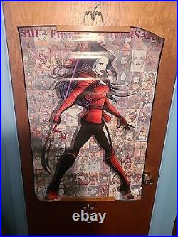 Vtg 1999 Shi Fifth Anniversary Poster Billy Tucci Comic Books 36h/24 W Canada