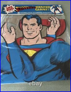 Vtg Superman Jointed Giant Unop Orig Pkg 1974 Articulated Our Way Studio 65 In
