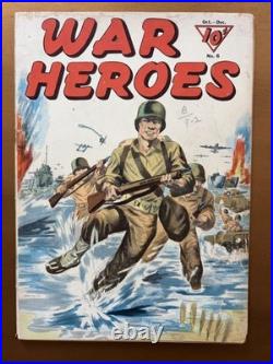 WAR HEROES #6 (1943 DELL) WWII ERA- NAZI -L. B. COLE- Recruitment Poster