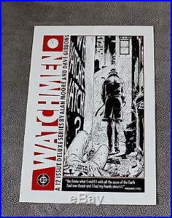 WATCHMEN Rorschach 1986 ALAN MOORE Dave Gibbons B&W DC Comics PROMO Poster VF