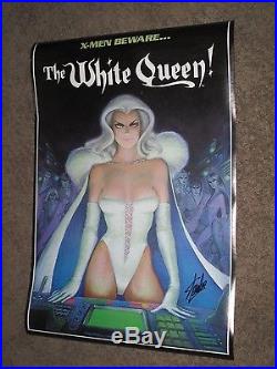 WHITE QUEEN/EMMA FROST Vintage Poster SIGNED by STAN LEE Marvel/X-Men