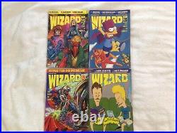 WIZARD MAGAZINE LOT OF 36. #1 with poster, #2-24, #27-32, 34,38,40,45-46,83
