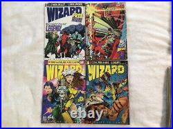 WIZARD MAGAZINE LOT OF 36. #1 with poster, #2-24, #27-32, 34,38,40,45-46,83