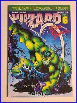 WIZARD Magazine #6 Reg + RARE Grey Hulk Variant With Posters HIGH GRADE! NM 9.4