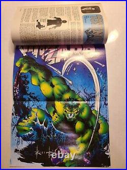 WIZARD Magazine #6 Reg + RARE Grey Hulk Variant With Posters HIGH GRADE! NM 9.4