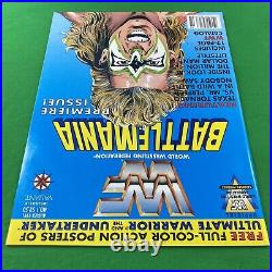 WWF Battlemania #1 NM+ Valiant 1991 Poster Ultimate Warrior High Grade CGC Ready