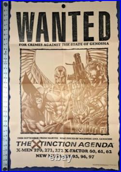Wanted Xtinction Agenda Jim Lee Wolverine X-men Promo Poster Marvel 1990 Unused