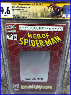 Web Spider Man 90 CGC SS 9.6 Romita Sr 7/1992 Hologram Custom Label 2099 Poster