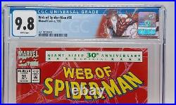 Web of Spider-Man 90 CGC 9.8 White Pages Custom Label Spider-Man 2099 Poster