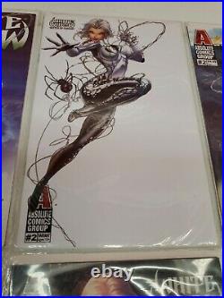 White Widow comic lot trading cards coaster lenticular poster variant cover