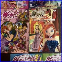 Winx Club Comic Magazine Lot of 9 Issues + 5 Posters ENGLISH (3 Rare Issues)