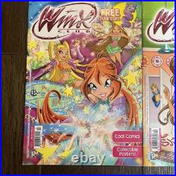 Winx Club Comic Magazine Lot of 9 Issues + 5 Posters ENGLISH (3 Rare Issues)