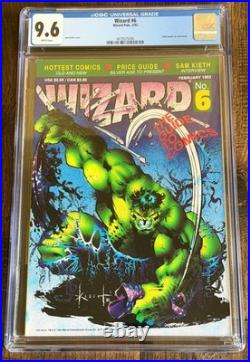 Wizard #6 (1992) CGC 9.6 Hulk Cover + Poster by Sam Kieth