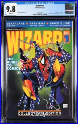 Wizard Magazine #1 (1991) McFarlane Cover CGC 9.8 White Pages Includes Poster