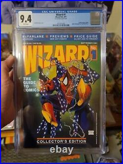 Wizard Magazine #1 Cgc 9.4. Todd Mcfarlane Spider-man Cover. Wizard Pub. 1991