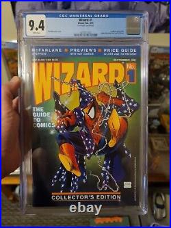 Wizard Magazine #1 Cgc 9.4. Todd Mcfarlane Spider-man Cover. Wizard Pub. 1991