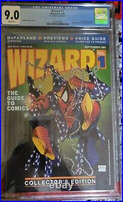 Wizard Magazine #1 Todd McFarlane Cover with Poster & Cards CGC 9.0
