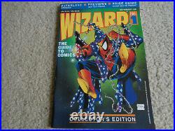 Wizard Magazine #1 with Poster COMIC BOOK PRICE GUIDE 1991 MCFARLANE SPIDER-MAN
