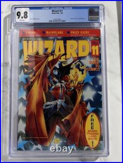 Wizard Magazine #11 CGC 9.8 Todd McFarlane Spawn Cover Poster 1992 WHITE PAGES