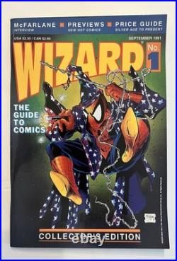 Wizard Magazinr #1 (1991) McFarlane Cover, White Pages, Poster, (NM)