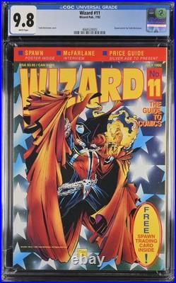 Wizard Pub Magazine #11 Todd McFarlane cover 1992 CGC 9.8 Spawn WithPoster By Todd