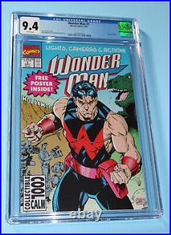Wonder Man #1 CGC 9.4, White pages, poster included (9/91)