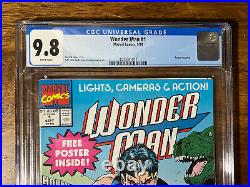 Wonder Man #1 CGC 9.8 NM/MT WP 1991 1st ongoing Solo Series withPoster MCU Disney+