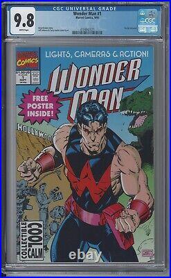 Wonder Man 1 CGC 9.8 NM/MT WP 1st ongoing Solo Series withPoster MCU Disney+ 1991