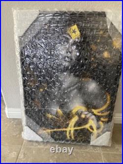 Wonder Woman Black & Gold Fine Art Print by Warren Louw Sideshow Silver Canvas