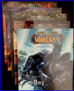 World Of Warcraft Official Magazine Complete Set Of 5 Issues Posters Intact
