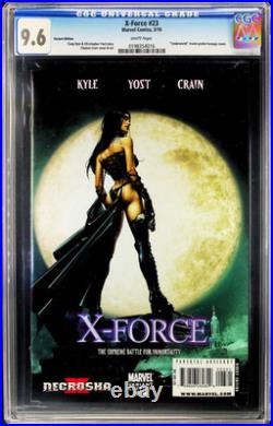 X-Force #23 (2010) CGC 9.6 NM+ WHITE Clayton Crain Underworld Homage HTF 115