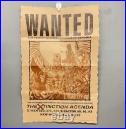 X-MEN WANTED POSTER 1990 XTINCTION AGENDA MARVEL COMICS JIM LEE MINT. No holes