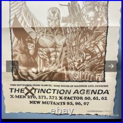 X-MEN WANTED POSTER 1990 XTINCTION AGENDA MARVEL COMICS JIM LEE MINT. No holes