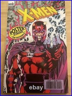 X-Men #1 Marvel French Semic 1992 Comic Book With Poster, NM & Plastic Sleeve