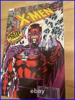 X-Men #1 Marvel French Semic 1992 Comic Book With Poster, NM & Plastic Sleeve