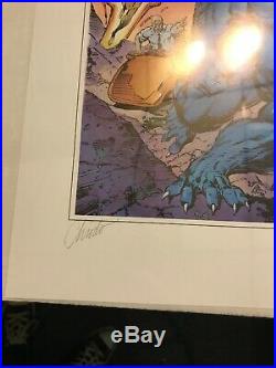 X Men 1991 Marvel Rare Lithograph Print Signed x3 Jim Lee Original