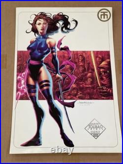 X-Men Psylocke Deathwish Harvey Tolibao SIGNED LE ART PRINT POSTER LTD 237/1500