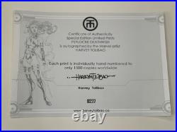 X-Men Psylocke Deathwish Harvey Tolibao SIGNED LE ART PRINT POSTER LTD 237/1500