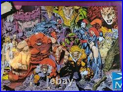 X-men Villains Gallery Poster Jim Lee Art Very Rare 1992 Marvel Comics Magneto