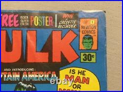 (newton)the Incredible Hulk & Introducing Capt America # 1+colour Center Poster